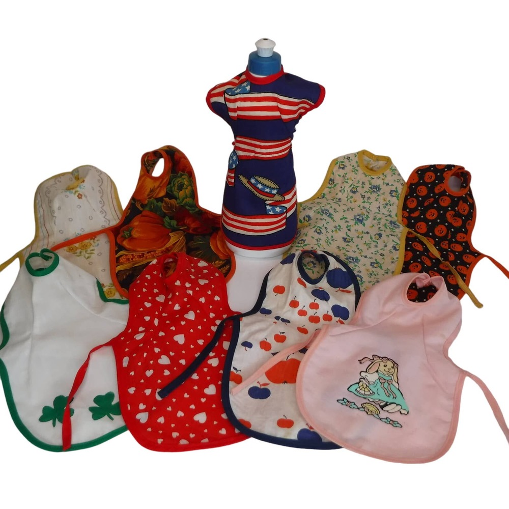 Vintage Detergent Bottle Aprons Seasonal Holidays Set 9 unique